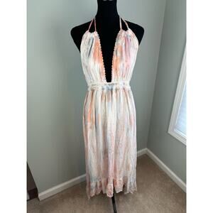 NWT BOHO ME Deep V-Neck Tank Dress in sherbert- Medium